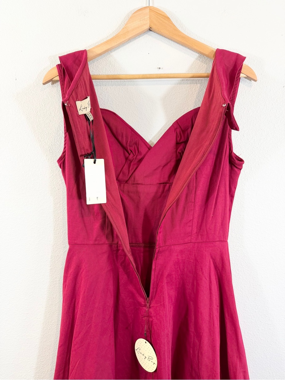 Lindy Bop Ophelia Dress Size US 8 Red Fit & Flare Retro Pinup 50s 60s Rockabilly - Picture 10 of 11